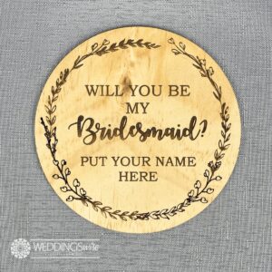 Will You Be My Bridesmaid Personalised Plaque