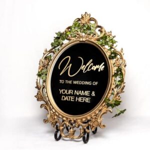 Welcome Gold Mirror Hire