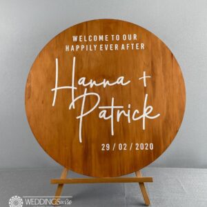 Happily Ever After Timber Welcome Sign