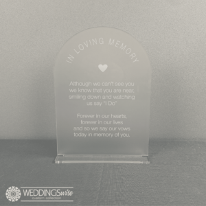 In Loving Memory Acrylic Arch Table Sign