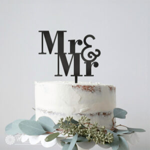 MR & MR Cake Topper