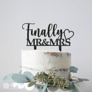 Finally Mr & Mrs Cake Topper