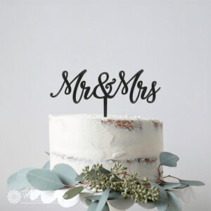 Mr & Mrs Inline Cake topper