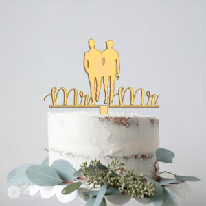 Mr & Mr Silhouette Cake Topper