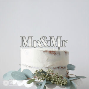 Mr & Mr Inline Cake Topper