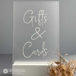 Gifts & Cards Acrylic Table Sign