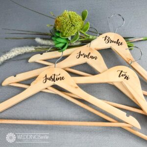 Custom Name Laser Engraved Coat Hanger