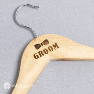 Groom Laser Engraved Coat Hanger