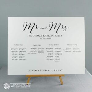 Mr & Mrs PVC Seating Chart