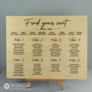 Custom Timber Landscape Seating Chart