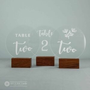 Acrylic Table Number Disks