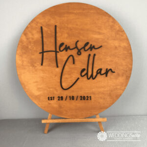 Family Wine Cellar 3D Timber Sign