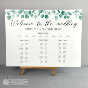 Green Leaves PVC Seating Chart