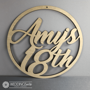 18th Birthday Personalised Word Ring