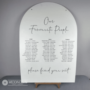 Our Favourite People Arch PVC Seating Chart
