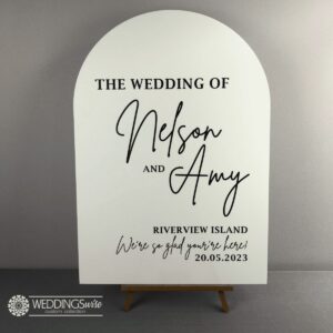 Arch Acrylic Welcome Sign