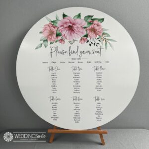 Spring Flower Wreath Seating Chart