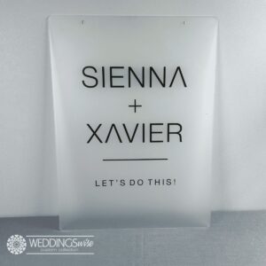 Lets Do This! Frosted Acrylic Welcome Sign