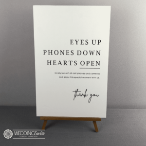 Eyes Up, Phones Down, Hearts Open Unplugged PVC Sign