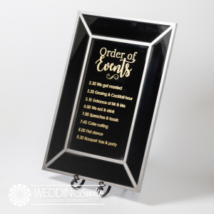 Welcome Portrait Silver Mirror Hire