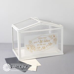 Large White and Gold Wishing Well