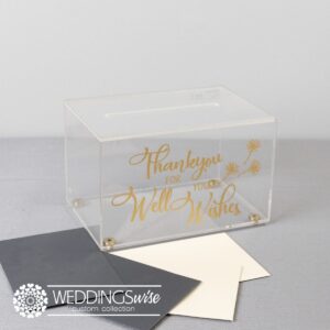 Clear Acrylic and Gold Vinyl Lettering Wishing Well
