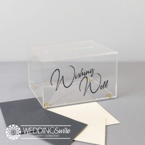 Clear Acrylic with Black Writing Wishing Well