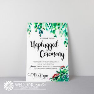 Unplugged Sign Floral Hire