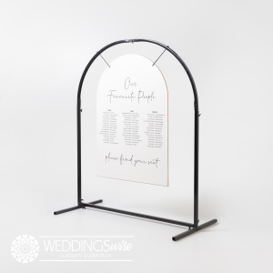 Small Arch Metal Black Easel HIRE