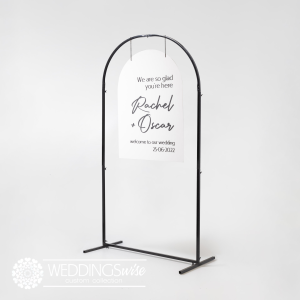 Large Arch Metal Black Easel HIRE