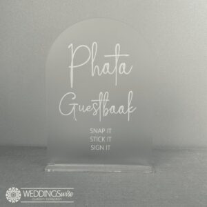 Arch Photo Guestbook Acrylic Sign