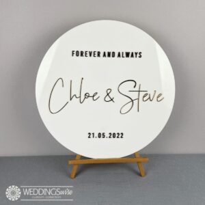 Forever and Always Custom Names 3D Welcome Sign