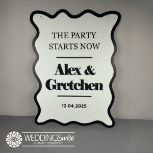 Modern Zig Zag Acrylic Welcome Sign – 3D & Vinyl Lettering with Black Trim