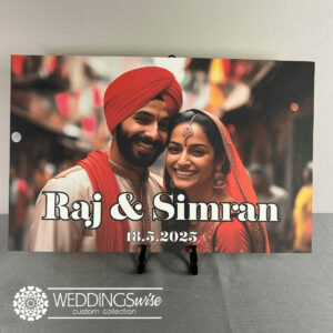 Printed Indian Wedding Welcome Sign with Photo- PVC Custom Design